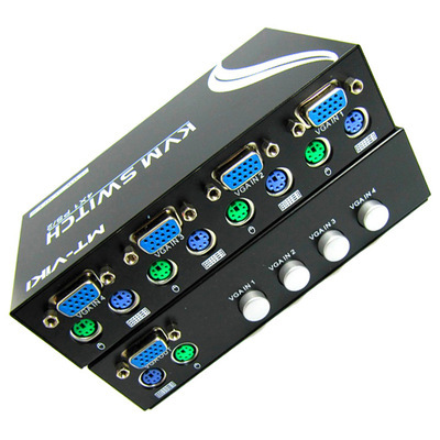 【邁拓維矩 MT-KVM4AT KVM切換器 4口手動 PS/2接口切換器 一年包換】價格,廠家,圖片,轉換器/切換器,上海觀城電子科技-